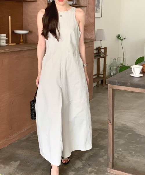 YUGA(ユーガ)の「YUGA_YGMC Korean-style American sleeve A-line dress(ワンピース・レディース・ライトグレー/ブラック/ホワイト・FREE)」の8枚目の写真