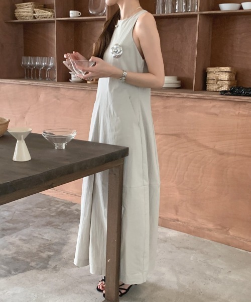 YUGA(ユーガ)の「YUGA_YGMC Korean-style American sleeve A-line dress(ワンピース・レディース・ライトグレー/ブラック/ホワイト・FREE)」の12枚目の写真