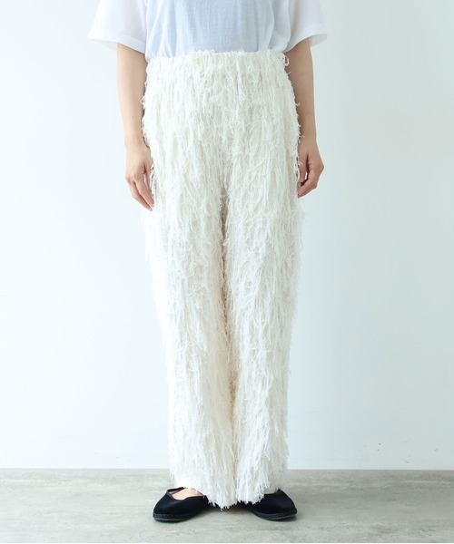 yuni(ユニ )の「R/Pe/C/L JQ relax pants(その他パンツ・レディース・ブラック/アイボリー・FREE)」の17枚目の写真
