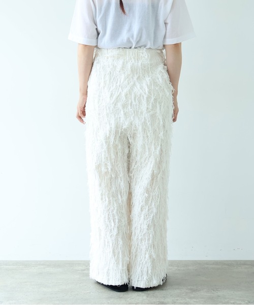 yuni(ユニ )の「R/Pe/C/L JQ relax pants(その他パンツ・レディース・ブラック/アイボリー・FREE)」の19枚目の写真
