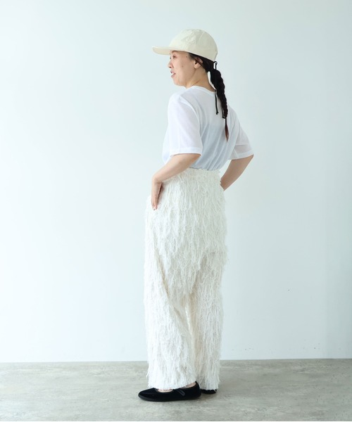 yuni(ユニ )の「R/Pe/C/L JQ relax pants(その他パンツ・レディース・ブラック/アイボリー・FREE)」の9枚目の写真