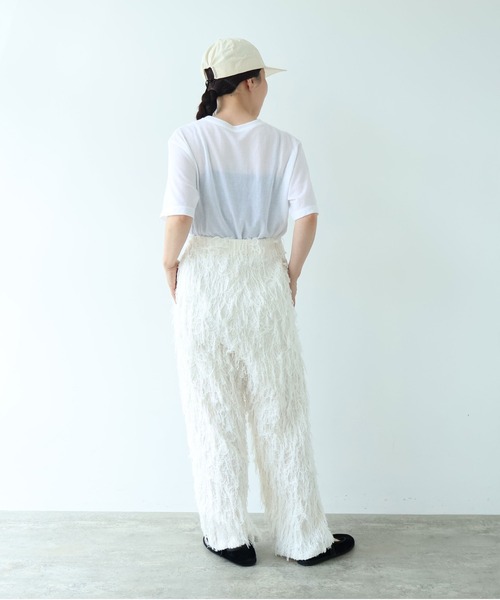 yuni(ユニ )の「R/Pe/C/L JQ relax pants(その他パンツ・レディース・ブラック/アイボリー・FREE)」の10枚目の写真