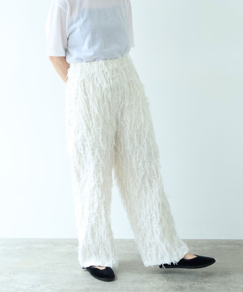 yuni(ユニ )の「R/Pe/C/L JQ relax pants(その他パンツ・レディース・ブラック/アイボリー・FREE)」の15枚目の写真