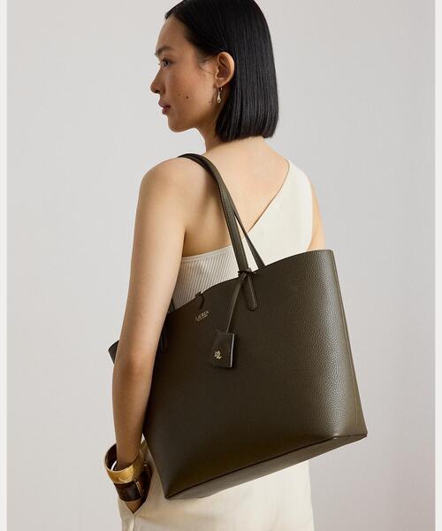 LAUREN RALPH LAUREN(ローレン ラルフ ローレン)の「フェイクレザー ラージ リバーシブル トート バッグ(トートバッグ・レディース・グリーン・ONE)」の9枚目の写真