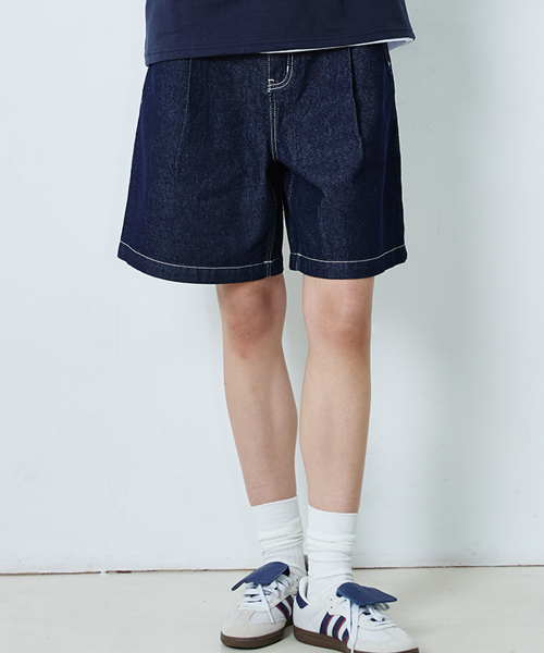 KNITTED（ニッティド）の「(ユニセックス) アウトストリングバミューダデニムハーフパンツ DENIM（その他パンツ・メンズ・その他・MEDIUM/LARGE/X-LARGE/WS）」の2枚目の写真