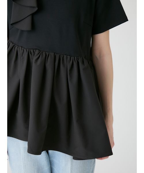 CELFORD(セルフォード)の「アシンメトリーカットチュニック(Tシャツ/カットソー・レディース・ブラック/サックスブルー/オフホワイト・F)」の12枚目の写真
