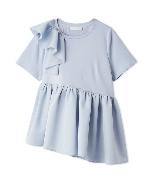 CELFORD(セルフォード)の「アシンメトリーカットチュニック(Tシャツ/カットソー・レディース・ブラック/サックスブルー/オフホワイト・F)」の18枚目の写真