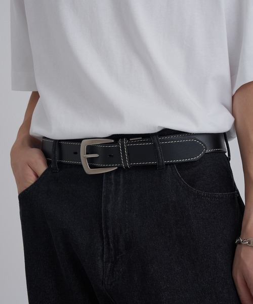 セール】【TCY】38mm レザーステッチロングベルト NS0749P（ベルト