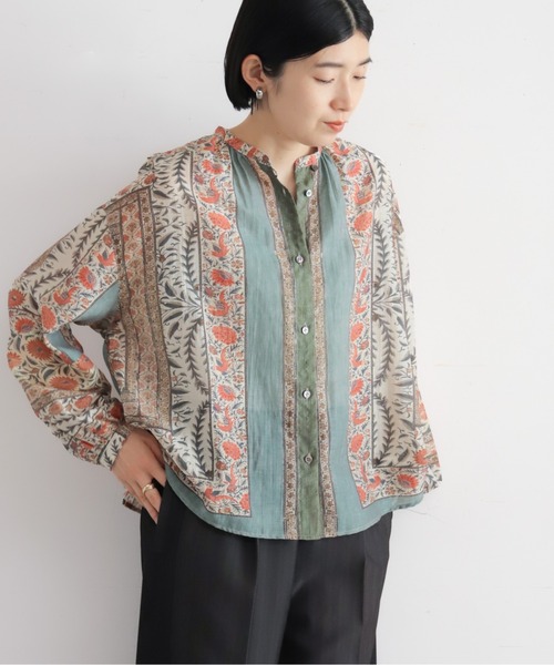 NOMBRE IMPAIR(ノンブルアンペール)の「【予約】ボタニカルタペストリーPT ギャザーブラウス(シャツ/ブラウス・レディース・ベージュ・FREE)」の6枚目の写真
