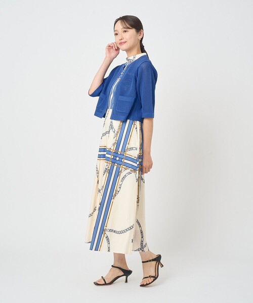 ANAYI(アナイ)の「サマーメッシュポケット カーディガン(カーディガン/ボレロ・レディース・ブルー/ホワイト/ブラック・38/36)」の15枚目の写真