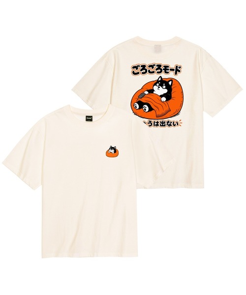 OKSTAR（オクスター）の「クールコットンオーバーサイズゴロゴロシババックプリントグラフィック半袖Tシャツ（Tシャツ/カットソー・レディース・ホワイト/ブラック/ダークグリーン/クリーム・SMALL/MEDIUM/LARGE/X-LARGE/2XL）」の3枚目の写真