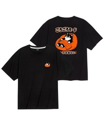 クールコットンオーバーサイズゴロゴロシババックプリントグラフィック半袖Tシャツ
