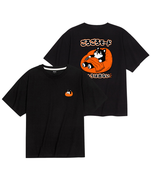 OKSTAR（オクスター）の「クールコットンオーバーサイズゴロゴロシババックプリントグラフィック半袖Tシャツ（Tシャツ/カットソー・レディース・ホワイト/ブラック/ダークグリーン/クリーム・SMALL/MEDIUM/LARGE/X-LARGE/2XL）」の6枚目の写真