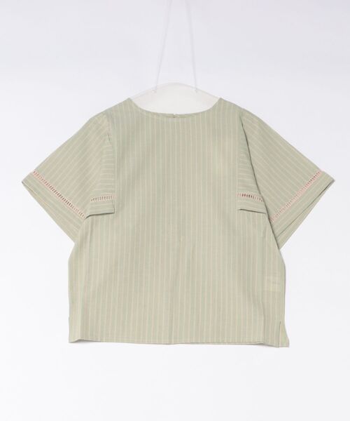 Jines(ジネス)の「コットンストライプハンカチスリーブブラウス(シャツ/ブラウス・レディース・ブルー/グリーン・38)」の21枚目の写真