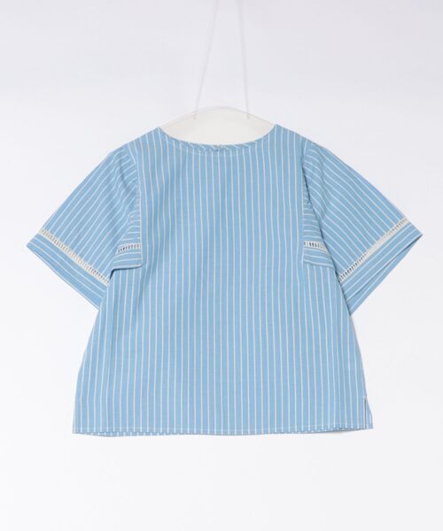 Jines(ジネス)の「コットンストライプハンカチスリーブブラウス(シャツ/ブラウス・レディース・ブルー/グリーン・38)」の22枚目の写真