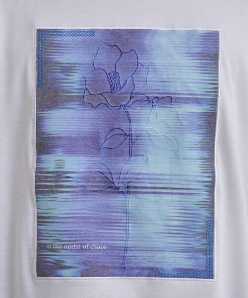 tk.TAKEO KIKUCHI(ティーケータケオキクチ)の「クロス刺繍フォトTシャツ(Tシャツ/カットソー・メンズ・ブラック/ホワイト/ナチュラル・03/02/04)」の7枚目の写真