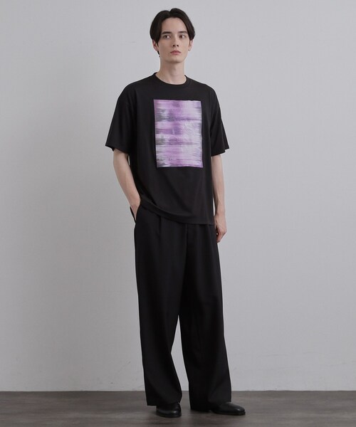 tk.TAKEO KIKUCHI(ティーケータケオキクチ)の「クロス刺繍フォトTシャツ(Tシャツ/カットソー・メンズ・ブラック/ホワイト/ナチュラル・03/02/04)」の9枚目の写真
