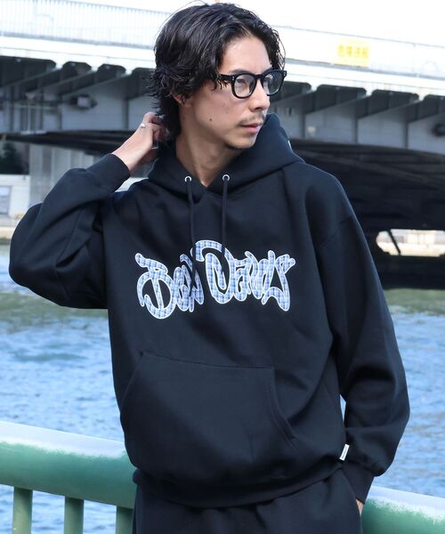 BEN DAVIS(ベンデイビス)の「【BEN DAVIS(ベンデイビス)】Design Pullover P/K / プルパーカー フード デザイン 裏起毛 ユニセックス(パーカー・メンズ・ピンク/ブラック/グレー/スカイブルー・MEDIUM/X-LARGE/LARGE)」の1枚目の写真