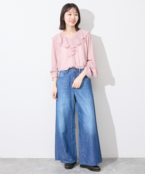 SLOBE IENA（スローブイエナ）の「《WEB限定サイズあり/》SLOBE レザーギャザーローファー（ローファー・レディース・ブラウン/ブラック・22.5cm/23cm/23.5cm/24cm/24.5cm/25cm）」の19枚目の写真