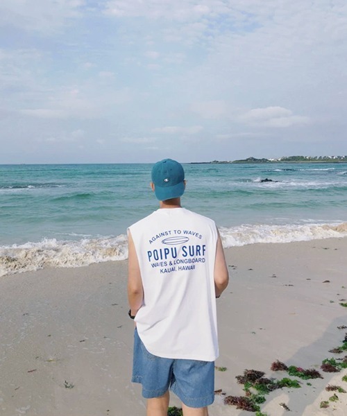NOWLE(ノウル)の「【NOWLE】カウアイサーフ バックプリント ノースリーブTシャツ / カレッジライク タンクトップ トップス(タンクトップ・メンズ・ホワイト・FREE)」の10枚目の写真