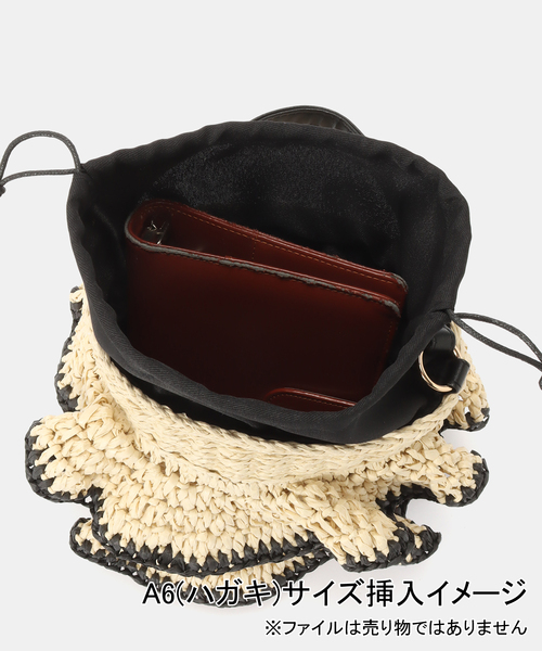 MIAN (ミアン)の「MIAN / ミアン フリル2WAYショルダーバッグ(ショルダーバッグ・レディース・ブラック/ベージュ・FREE)」の9枚目の写真
