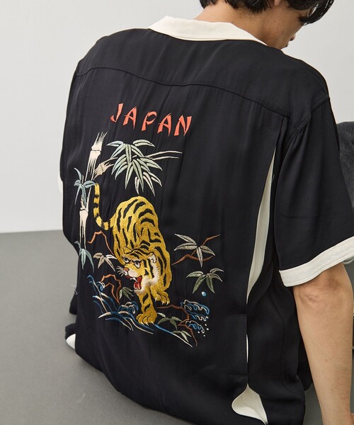 TAILOR TOYO（テーラートウヨウ）の「【TAILOR TOYO/東洋テーラー】SUKA SHIRT TIGER（シャツ/ブラウス・メンズ・グリーン/ブラック/ホワイト・L/M）」の3枚目の写真