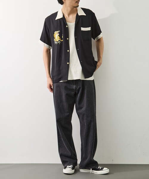 TAILOR TOYO（テーラートウヨウ）の「【TAILOR TOYO/東洋テーラー】SUKA SHIRT TIGER（シャツ/ブラウス・メンズ・グリーン/ブラック/ホワイト・L/M）」の18枚目の写真