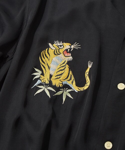 TAILOR TOYO（テーラートウヨウ）の「【TAILOR TOYO/東洋テーラー】SUKA SHIRT TIGER（シャツ/ブラウス・メンズ・グリーン/ブラック/ホワイト・L/M）」の22枚目の写真