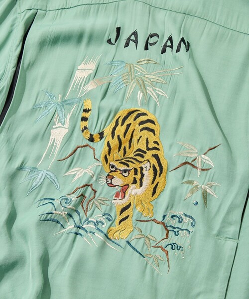 TAILOR TOYO（テーラートウヨウ）の「【TAILOR TOYO/東洋テーラー】SUKA SHIRT TIGER（シャツ/ブラウス・メンズ・グリーン/ブラック/ホワイト・L/M）」の12枚目の写真