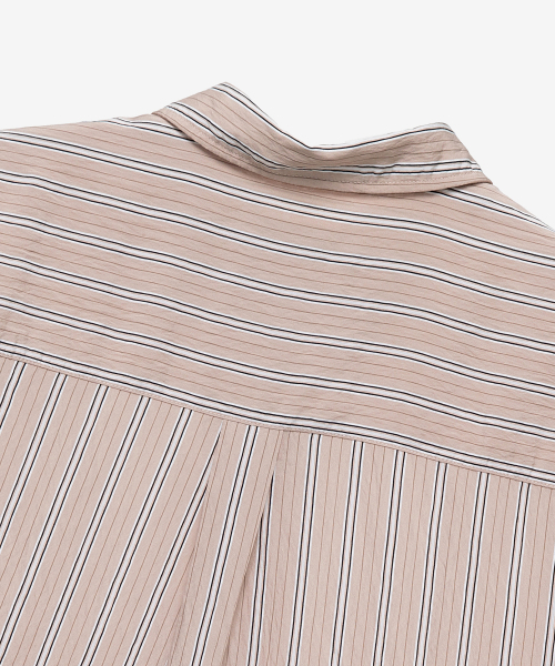 MINDBRIDGE（マインドブリッジ）の「[COUTURE]ストライプオーバーサイズ半袖シャツ（シャツ/ブラウス・メンズ・ピンク・100/110/95/105）」の8枚目の写真