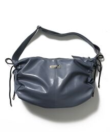 SEQUENZ（シークエンズ）の「※WEB限定 / フェイクレザー フェイクスエード メタルプレート 雑貨 バック / シャーリングショルダーバック / sqnz shirring bag（トートバッグ）」