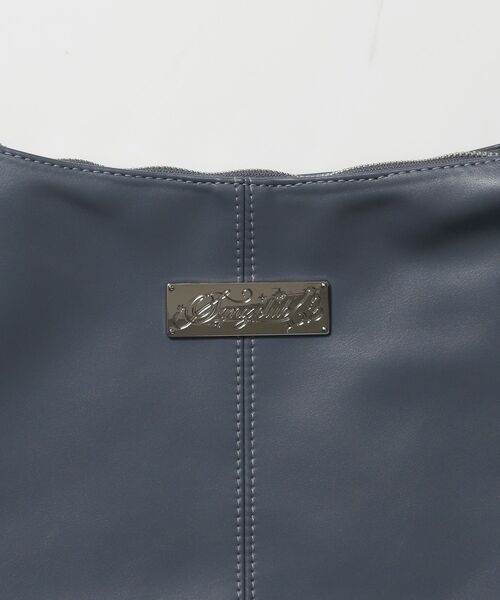 SEQUENZ（シークエンズ）の「※WEB限定 / フェイクレザー フェイクスエード メタルプレート 雑貨 バック / シャーリングショルダーバック / sqnz shirring bag（トートバッグ・メンズ・ブラック/ライトブルー/チャコール・FREE）」の17枚目の写真