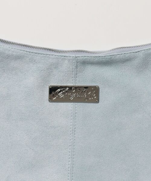 SEQUENZ（シークエンズ）の「※WEB限定 / フェイクレザー フェイクスエード メタルプレート 雑貨 バック / シャーリングショルダーバック / sqnz shirring bag（トートバッグ・メンズ・ブラック/ライトブルー/チャコール・FREE）」の12枚目の写真