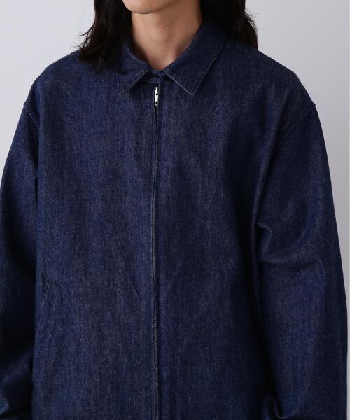 Y(ワイ)の「Y / 13oz ORGANIC COTTON DENIM BLOUSON(デニムジャケット・メンズ・ホワイト/ネイビー・MEDIUM/SMALL/LARGE)」の11枚目の写真