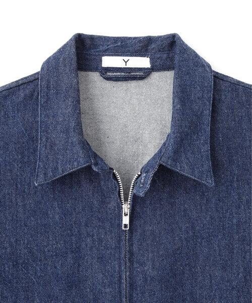 Y(ワイ)の「Y / 13oz ORGANIC COTTON DENIM BLOUSON(デニムジャケット・メンズ・ホワイト/ネイビー・MEDIUM/SMALL/LARGE)」の18枚目の写真