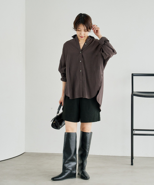 LE TALON(ルタロン)の「2cmワイドシャフトロングブーツ(ブーツ・レディース・ウッド/ブラック系その他・X-SMALL/SMALL/MEDIUM/LARGE/X-LARGE)」の3枚目の写真