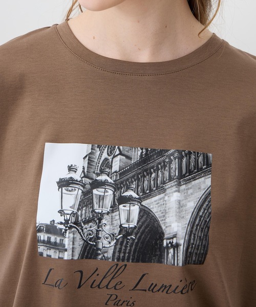 LE SOUK HOLIDAY(ルスークホリデー)の「フォトプリントドルマンTシャツ【接触冷感・吸水速乾】(Tシャツ/カットソー・レディース・ブラウン/ネイビー/オフホワイト・L/M)」の5枚目の写真