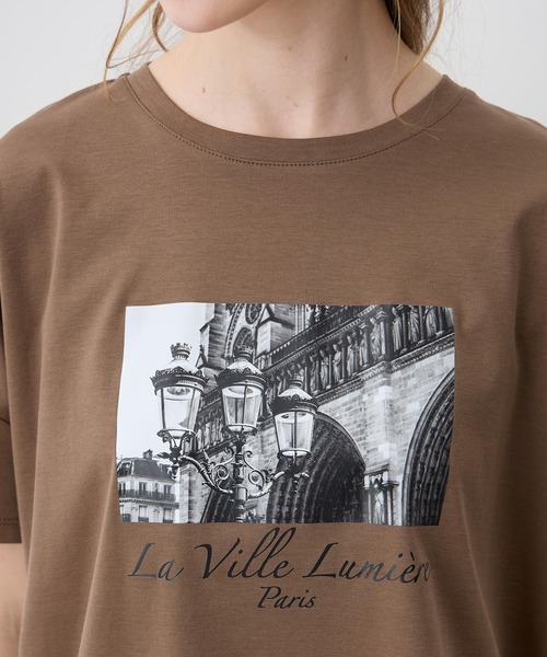 LE SOUK HOLIDAY(ルスークホリデー)の「フォトプリントドルマンTシャツ【接触冷感・吸水速乾】(Tシャツ/カットソー・レディース・ブラウン/ネイビー/オフホワイト・L/M)」の8枚目の写真