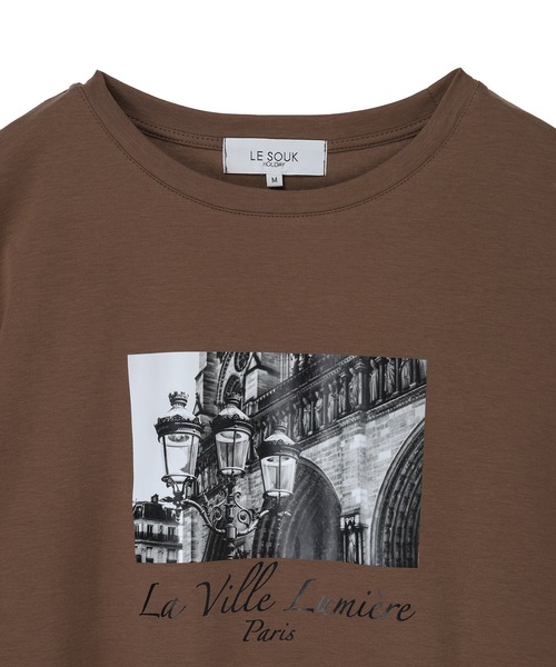 LE SOUK HOLIDAY(ルスークホリデー)の「フォトプリントドルマンTシャツ【接触冷感・吸水速乾】(Tシャツ/カットソー・レディース・ブラウン/ネイビー/オフホワイト・L/M)」の13枚目の写真