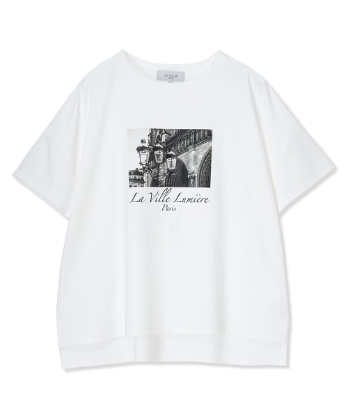 LE SOUK HOLIDAY(ルスークホリデー)の「フォトプリントドルマンTシャツ【接触冷感・吸水速乾】(Tシャツ/カットソー・レディース・ブラウン/ネイビー/オフホワイト・L/M)」の9枚目の写真