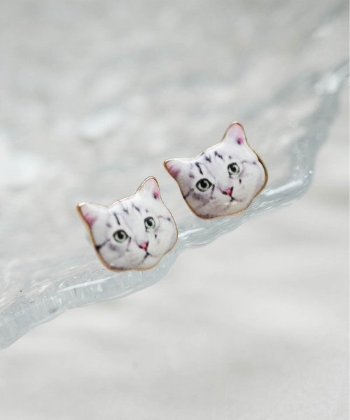 セール】【 Port / ポート 】 キャットフェイスモチーフピアス（ピアス