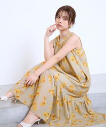 とろみティアードキャミワンピース 【低身長・小柄女性】（ワンピース