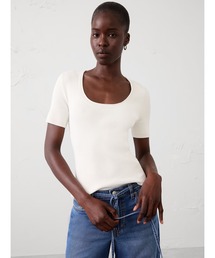 BANANA REPUBLIC FACTORY STORE コットンリブスクープネックセーター