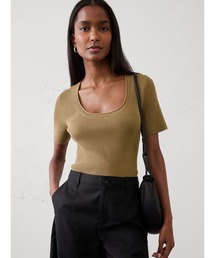 BANANA REPUBLIC FACTORY STORE コットンリブスクープネックセーター
