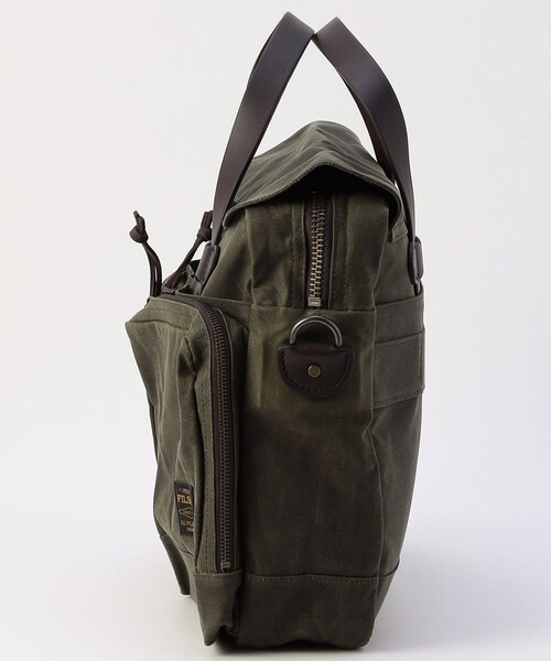 FILSON(フィルソン)の「FILSON/フィルソン 24 Hour Tin Cloth Briefcase/24アワー ティンクロス ブリーフケース(トートバッグ・メンズ・オリーブ・ONE SIZE)」の2枚目の写真