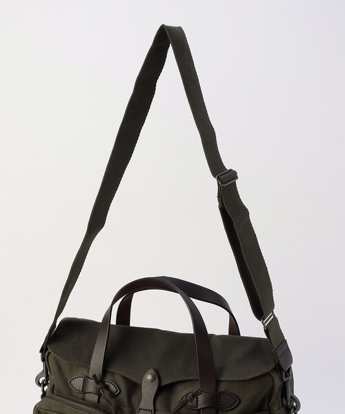 FILSON(フィルソン)の「FILSON/フィルソン 24 Hour Tin Cloth Briefcase/24アワー ティンクロス ブリーフケース(トートバッグ・メンズ・オリーブ・ONE SIZE)」の6枚目の写真