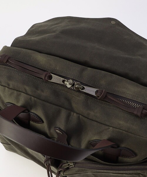 FILSON(フィルソン)の「FILSON/フィルソン 24 Hour Tin Cloth Briefcase/24アワー ティンクロス ブリーフケース(トートバッグ・メンズ・オリーブ・ONE SIZE)」の9枚目の写真