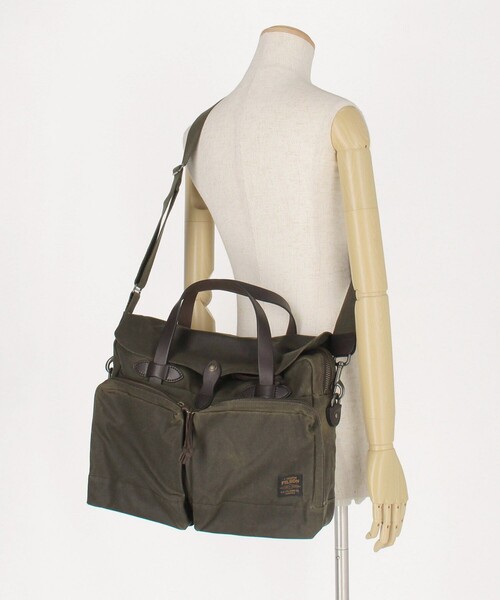 FILSON(フィルソン)の「FILSON/フィルソン 24 Hour Tin Cloth Briefcase/24アワー ティンクロス ブリーフケース(トートバッグ・メンズ・オリーブ・ONE SIZE)」の13枚目の写真