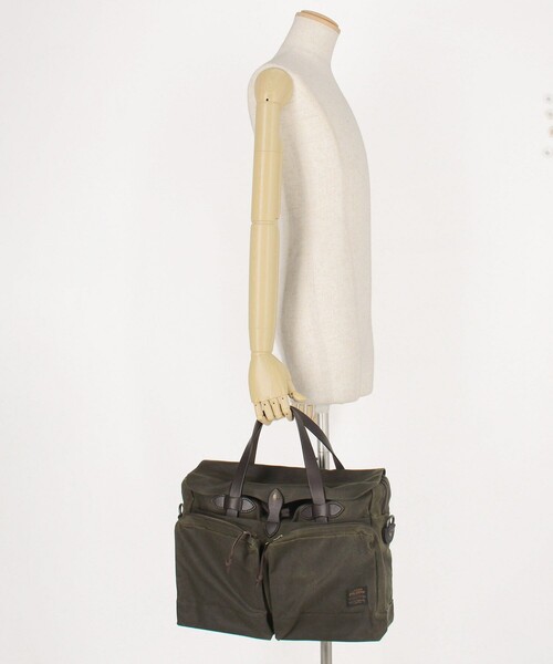FILSON(フィルソン)の「FILSON/フィルソン 24 Hour Tin Cloth Briefcase/24アワー ティンクロス ブリーフケース(トートバッグ・メンズ・オリーブ・ONE SIZE)」の14枚目の写真