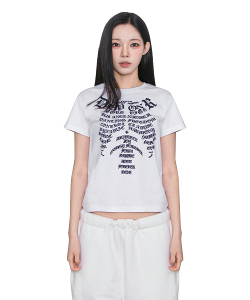 DURTの「BONE CORE CROP TEE (WHITE)(Tシャツ/カットソー・レディース・その他・OS)」の3枚目の写真